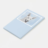 ホワイト絵画シェパード – かわいいオリジナルドッグアート ポストイット (アングル)