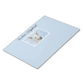 ホワイト絵画シェパード – かわいいオリジナルドッグアートNo ノートパッド (アングル)