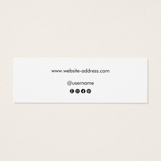 ホワイト署名スクリプトスタッドイヤリング表示 (裏面)