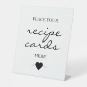 ホワイト署名スクリプトレシピカード 台座サイン (正面)