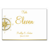 ホワイト航海のの結婚座席表テーブルカード テーブルナンバー (正面)