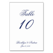 ホワイト航海のの結婚座席表テーブルカード テーブルナンバー (裏面)