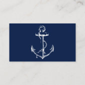 ホワイト航海のネイビー船いかりの結婚ウェブサイト エンクロージャーカード (裏面)
