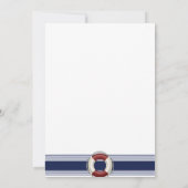 ホワイト航海の結婚式招待状とLifesaver 招待状 (裏面)