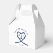 ホワイト航海の&ブルーロープハート結婚いかり フェイバーボックス (正面サイド)