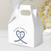 ホワイト航海の&ブルーロープハート結婚いかり フェイバーボックス