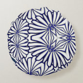 ホワイト花びらリピートホームデコール ラウンドクッション (裏面)