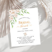 ホワイト花模様の緑の予算ブライダルシャワー