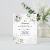 ホワイト花模様写真10結婚式招待状 (スタンド正面)