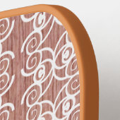 ホワイト華美ウフェイクッド・ピックボール・パドル ピックルボールラケット (左詳細)