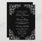 ホワイト華美フローラ結婚式招待状 招待状