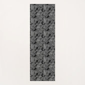 ホワイト葉オンブラック ヨガマット (正面)