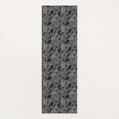 ホワイト葉オンブラック ヨガマット (裏面)