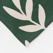 ホワイト葉フリースブランケット フリースブランケット (角)