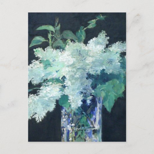 ホワイト薄紫バイエドワードマネ ポストカード (正面)