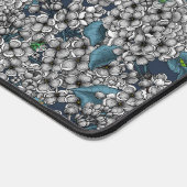 ホワイト薄紫園 デスクマット (コーナー)