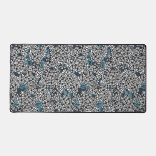 ホワイト薄紫園 デスクマット (正面)