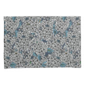 ホワイト薄紫園 枕カバー (正面右)