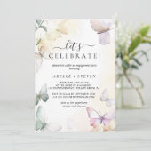 ホワイト蝶婚約パーティ 招待状 (スタンド正面)