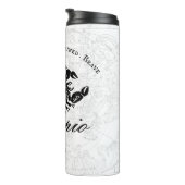 ホワイト蠍座〔占星術の〕十二宮図星占いパーソナリティカスタム タンブラー (回転右)