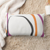 ホワイト装飾用クッション(紫とタンジェリンアクセント付) ランバークッション (ブランケット)