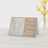 ホワイト認識度リボンエンジェルアートグリーティングカード カード (黄色い花)