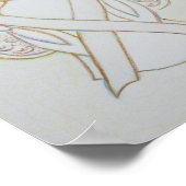 ホワイト認識度リボンエンジェルポスターアートプリント ポスター (角)