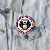 ホワイト認識度リボンペンギン 缶バッジ (インサイチュ)