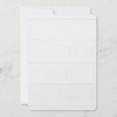 ホワイト誕生日招待状オンホワイトウッド 招待状 (裏面)