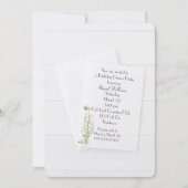 ホワイト誕生日招待状オンホワイトウッド 招待状 (正面)