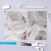 ホワイト赤面エレガント結婚ミニマルバラ 薄葉紙 (クラフト)