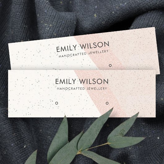 ホワイト赤面セラミックグリッタースタッドイヤリングディスプレイ スキニー名刺