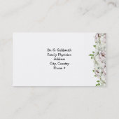 ホワイト赤面フローラ医療アポイントメント 予約カード (裏面)