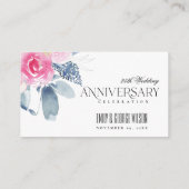 ホワイト赤面ブルーフローラ25周年記念 プレイスカード (裏面)