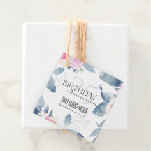 ホワイト赤面ブルーフローラ25TH ANY AGE誕生日