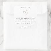 ホワイト赤面ラブハートアニバーサリーギフトキャンドル スクエアシール (バッグ)