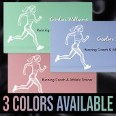 ホワイト走ズの女性のグリーン・トレーナー・コーチ 名刺