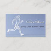ホワイト走ズの女性ライトブルーのトレーナーコーチ 名刺 (正面)