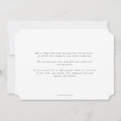 ホワイト超ミニマルトリプル結婚フォトフラット サンキューカード (裏面)