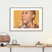 ホワイト透モダン明写真Grad 2024学校 ポスター