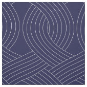 ホワイト連動繰り返しライン付き海軍織物 ファブリック (見本)