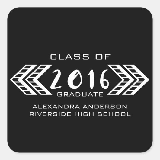 ホワイト部族卒業アステカスタンプ スクエアシール (正面)