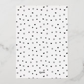 ホワイト金ゴールドかわいらしボウフォトメリークリスマス 箔シーズンカード (裏面)