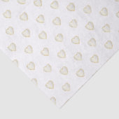 ホワイト金ゴールドとサテンダイヤモンドハート 薄葉紙 (詳細)