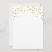 ホワイト金ゴールドの卒業パーティーで祝すよ 招待状 (裏面)