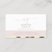 ホワイト金ゴールドの猶予 名刺 (裏面)