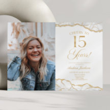 ホワイト金ゴールドアゲート写真15thバースデーパーティー