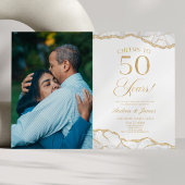 ホワイト金ゴールドアゲート50周年結婚パーティー 招待状