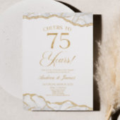 ホワイト金ゴールドアゲート75結婚周年記念パーティー 招待状