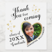 ホワイト金ゴールドエレガントブラック2025年卒業 ワインラベル (シングルラベル)